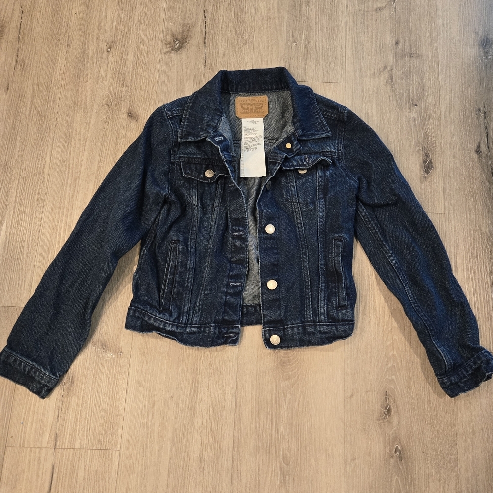 Levi Strauss Girls Denim Jean Jacket Sz 12/13 Large